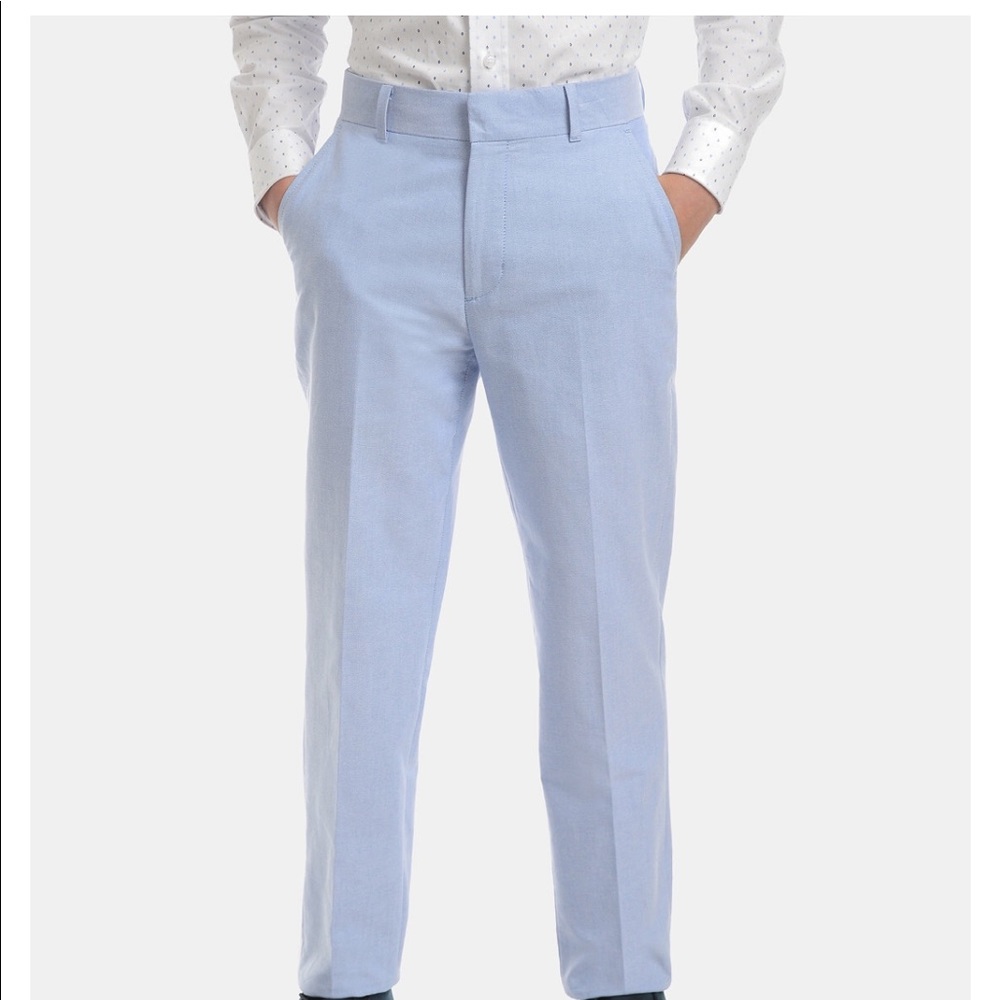 Tommy Hilfiger Big Boys Blue Oxford Suit Pant